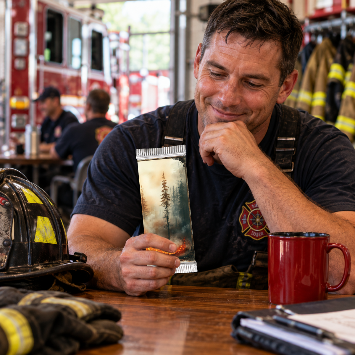 Wildfire Firefighter Candy Bar Wrapper | Printable Wildland Firefighter Appreciation Gift | 1.55 oz Chocolate Bar