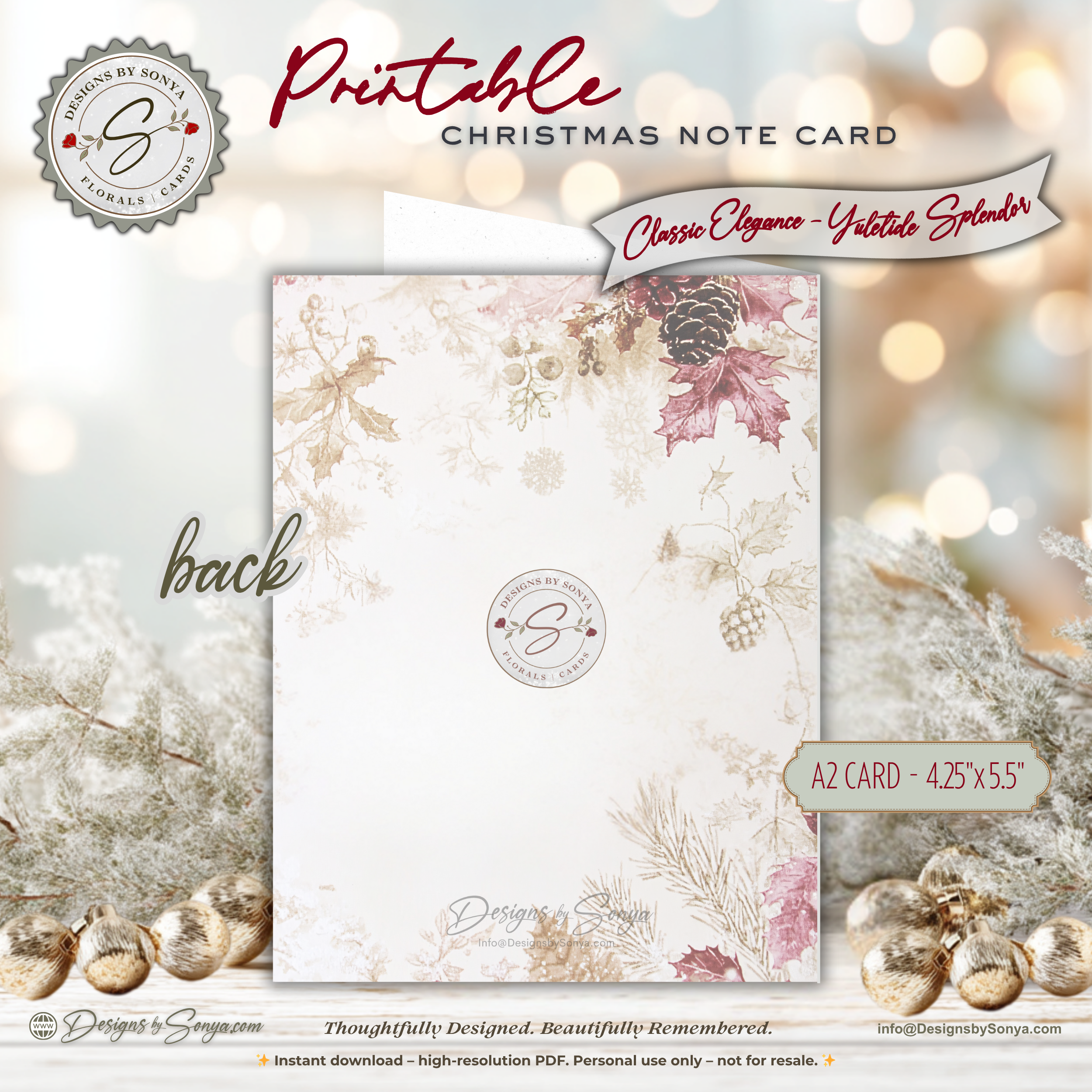 Merry Christmas Y’all Card | Vintage Cowboy Hat Printable | Rustic Holiday Greeting | A2 (4.25"x5.5")  Folded Note Card | Instant Digital Download