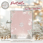 Vintage Snowman Christmas Printable Card • A2 (4.25" x 5.5") Folded Holiday Greeting Note Card • Winter Snowflake Art • Christmas Stationery