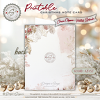 Printable Christmas Note Card • Sentimental Vintage Holiday Greeting • A2 (4.25" x 5.5") Memory Keepsake • Rustic Winter Pine Design PDF Stationery