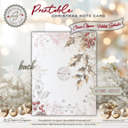 Gingerbread Christmas Printable Card • A2 (4.25" x 5.5") Folded Holiday Greeting Note Card • Oh Snap Design • Christmas Stationery