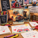 Firefighter Appreciation Hidden Treasures Wrapper | Fire Engine Printable Chip Bag | Fire Department Thank You Gift