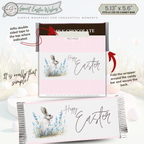 Watercolor Easter Candy Bar Wrapper, Printable Easter Treat Wrapper, Bunny Candy Wrapper, Easter Party Favor, Kids Gift, Classroom Treat - Easter Basket Treat