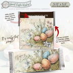 Speckled Easter Eggs Candy Bar Wrapper Printable – Sweet Easter Wishes Chocolate Sleeve – Spring Party Favor for Kids Teachers Friends - Easter Basket