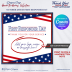 First Responder Day Digital Download | Editable Canva Template | Honor the Heroes Collection | Thank You Printable Gift
