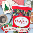 Handmade Christmas Gift Card Holder | Coffee Cup Gift Card Holder for Teachers, Coworkers & Coffee Lovers | Red Poinsettia Holiday Floral Design