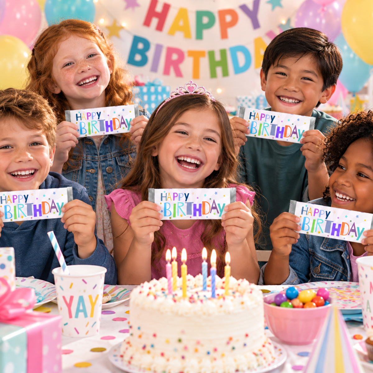 Printable Birthday Candy Bar Wrapper | Kids Birthday Party Favor | 1.55 oz Chocolate Bar (Copy)