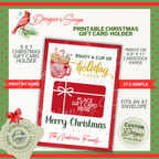 Print-at-Home Details

5x7 Christmas gift card holder preview with “print at home” callouts. Shows it prints on 8.5x11 cardstock and fits an A7 envelope. Perfect festive digital download for quick holiday gifts.