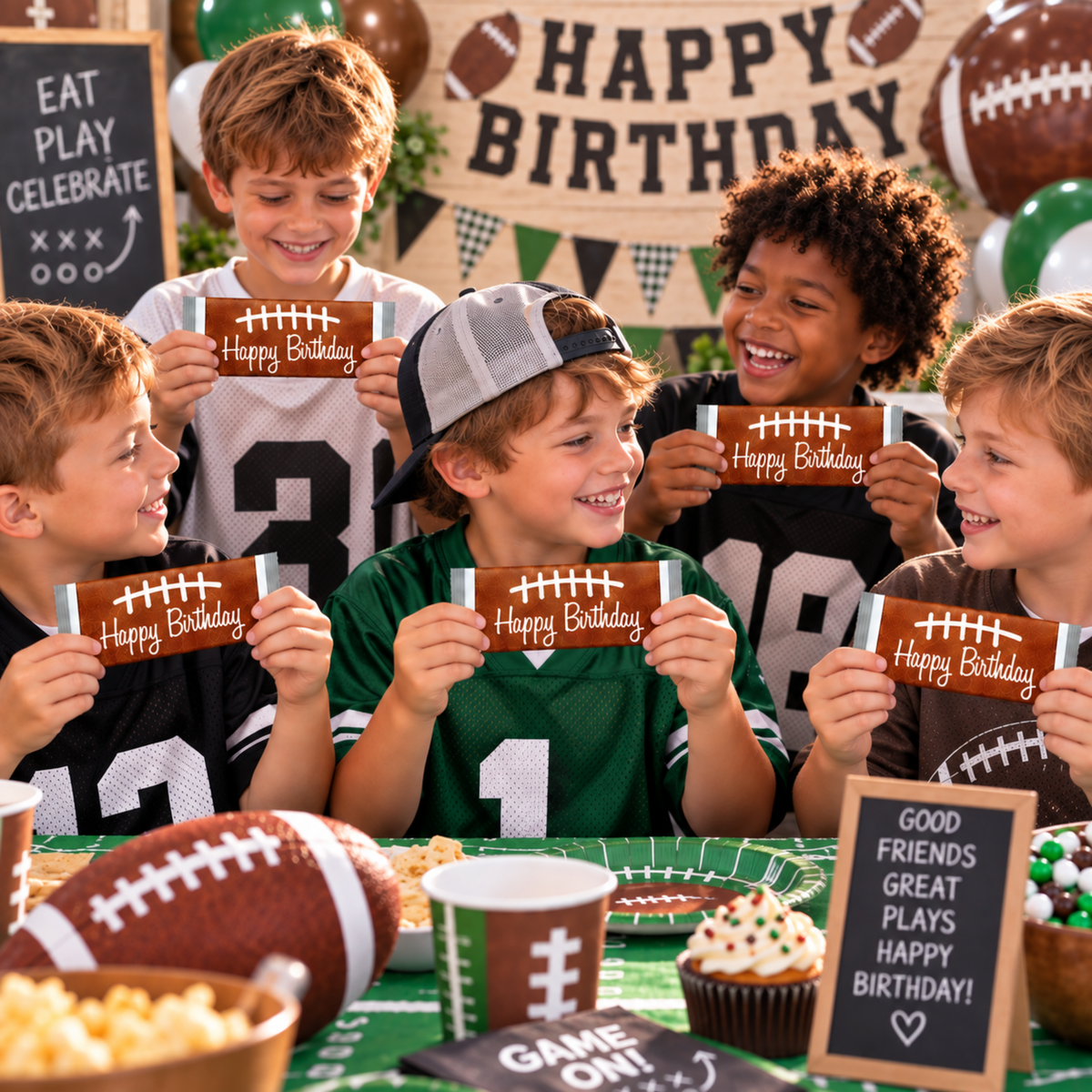 Football Birthday Candy Bar Wrapper Printable | 1.55 oz Chocolate Bar