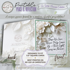 Printable Sympathy Card • In Loving Memory • Square Format 5.5” Card • Bonus Envelope Liner • Custom Message Insert • Instant Download PDF