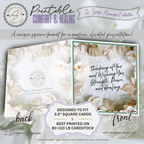 Printable Sympathy Card – Comfort & Healing Square Card, Instant Download, Thinking of You, Grief Support, Memorial Encouragement, Bereavement Note