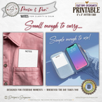 3x5 Jotter Note Card Printable – Minimal Notes & Checklist Card for Daily Focus – Pause & Pen™ Printable Pocket Stationery