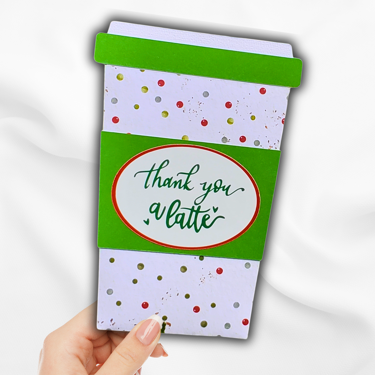 Thank You a Latte Coffee Gift Card Holder, Handmade Coffee Lover Gift Card | Limited Edition