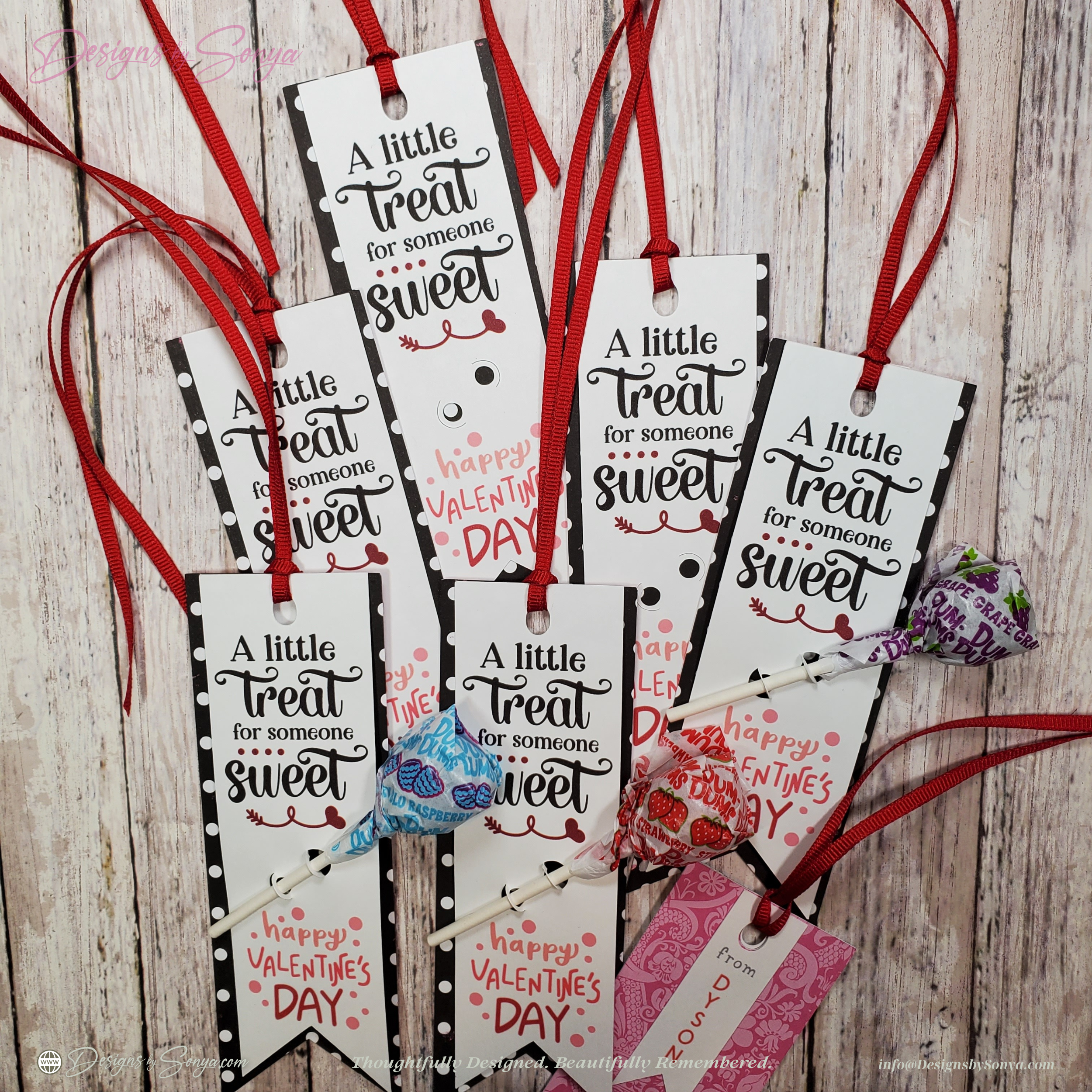 Classroom Valentine Bookmark Treat Holders Set of 6 – “A Little Treat for Someone Sweet” – Easy DIY School Valentines Party Favor