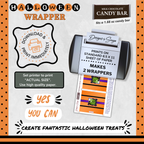 Custom Halloween Digital Candy Bar Wrapper | Printable Candy Bar Covers | Instant Download for Trick-or-Treat Party Favors | Fits 1.55 oz Hershey's Chocolate Bar