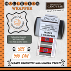 Custom Halloween Digital Candy Bar Wrapper | Printable Candy Bar Covers | Instant Download for Trick-or-Treat Party Favors | Fits 1.55 oz Hershey's Chocolate Bar