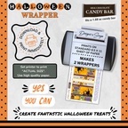 Custom Halloween Digital Candy Bar Wrapper | Printable Candy Bar Covers | Instant Download for Trick-or-Treat Party Favors | Fits 1.55 oz Hershey's Chocolate Bar
