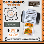 Custom Halloween Digital Candy Bar Wrapper | Printable Candy Bar Covers | Instant Download for Trick-or-Treat Party Favors | Fits 1.55 oz Hershey's Chocolate Bar
