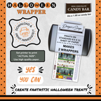 Custom Halloween Digital Candy Bar Wrapper | Printable Candy Bar Covers | Instant Download for Trick-or-Treat Party Favors | Fits 1.55 oz Hershey's Chocolate Bar