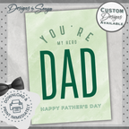 You're My Hero | Simple | Unique | Custom Designed Printable Greeting Card | Matching Message & Envelope | Instant Download | Print at Home