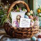 Floral Crown Jesus Printable Chip Bag Wrapper – Christian Easter Treat Bag, Faith Gift Favor, Religious Party Snack Wrapper