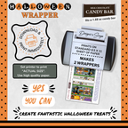 Custom Halloween Digital Candy Bar Wrapper | Printable Candy Bar Covers | Instant Download for Trick-or-Treat Party Favors | Fits 1.55 oz Hershey's Chocolate Bar