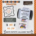Custom Halloween Digital Candy Bar Wrapper | Printable Candy Bar Covers | Instant Download for Trick-or-Treat Party Favors | Fits 1.55 oz Hershey's Chocolate Bar
