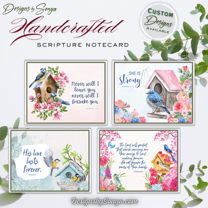 Handcrafted Scripture Notecard – Watercolor Landscape A2 Card – Mark 5:36 “Just Believe” – Blank Christian Encouragement Card – Faith Stationery