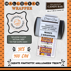 Custom Halloween Digital Candy Bar Wrapper | Printable Candy Bar Covers | Instant Download for Trick-or-Treat Party Favors | Fits 1.55 oz Hershey's Chocolate Bar