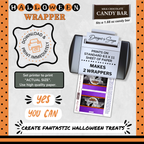 Custom Halloween Digital Candy Bar Wrapper | Printable Candy Bar Covers | Instant Download for Trick-or-Treat Party Favors | Fits 1.55 oz Hershey's Chocolate Bar