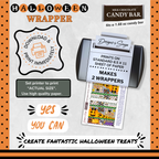 Custom Halloween Digital Candy Bar Wrapper | Printable Candy Bar Covers | Instant Download for Trick-or-Treat Party Favors | Fits 1.55 oz Hershey's Chocolate Bar