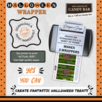 Custom Halloween Digital Candy Bar Wrapper | Printable Candy Bar Covers | Instant Download for Trick-or-Treat Party Favors | Fits 1.55 oz Hershey's Chocolate Bar