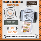 Custom Halloween Digital Candy Bar Wrapper | Printable Candy Bar Covers | Instant Download for Trick-or-Treat Party Favors | Fits 1.55 oz Hershey's Chocolate Bar
