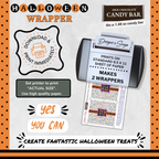 Custom Halloween Digital Candy Bar Wrapper | Printable Candy Bar Covers | Instant Download for Trick-or-Treat Party Favors | Fits 1.55 oz Hershey's Chocolate Bar