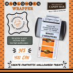 Custom Halloween Digital Candy Bar Wrapper | Printable Candy Bar Covers | Instant Download for Trick-or-Treat Party Favors | Fits 1.55 oz Hershey's Chocolate Bar