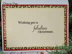 Handcrafted Merry Christmas Card with Red Glitter, Leopard Print, and Black Satin Bow | A2 Holiday Greeting Card, Unique and Elegant Design