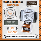 Custom Halloween Digital Candy Bar Wrapper | Printable Candy Bar Covers | Instant Download for Trick-or-Treat Party Favors | Fits 1.55 oz Hershey's Chocolate Bar