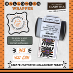 Custom Halloween Digital Candy Bar Wrapper | Printable Candy Bar Covers | Instant Download for Trick-or-Treat Party Favors | Fits 1.55 oz Hershey's Chocolate Bar