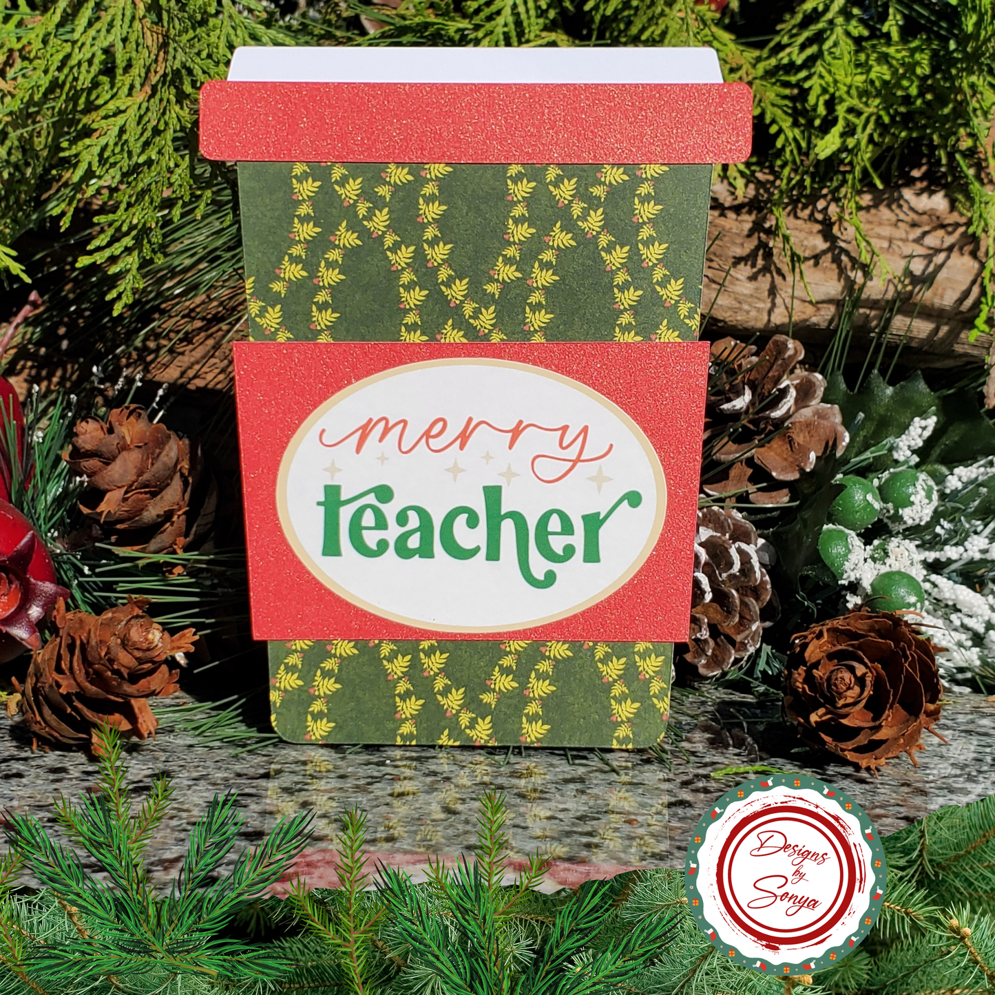 Show Teacher Appreciation this Holiday Season | Unique Coffee Cup Designed Christmas Gift Card Holder