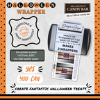 Custom Halloween Digital Candy Bar Wrapper | Printable Candy Bar Covers | Instant Download for Trick-or-Treat Party Favors | Fits 1.55 oz Hershey's Chocolate Bar
