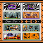 Halloween Gnomes & Spooky Truck Wrapper | Instant Download for Party Favors | Printable Fits 1.55 oz Milk Chocolate Candy Bar