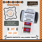 Custom Halloween Digital Candy Bar Wrapper | Printable Candy Bar Covers | Instant Download for Trick-or-Treat Party Favors | Fits 1.55 oz Hershey's Chocolate Bar