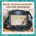 Azura Clear Crossbody Bag by Myra - Stadium Approved Western Leather Handbag with Fringe, Adjustable Strap, and Concho Detailing | Black