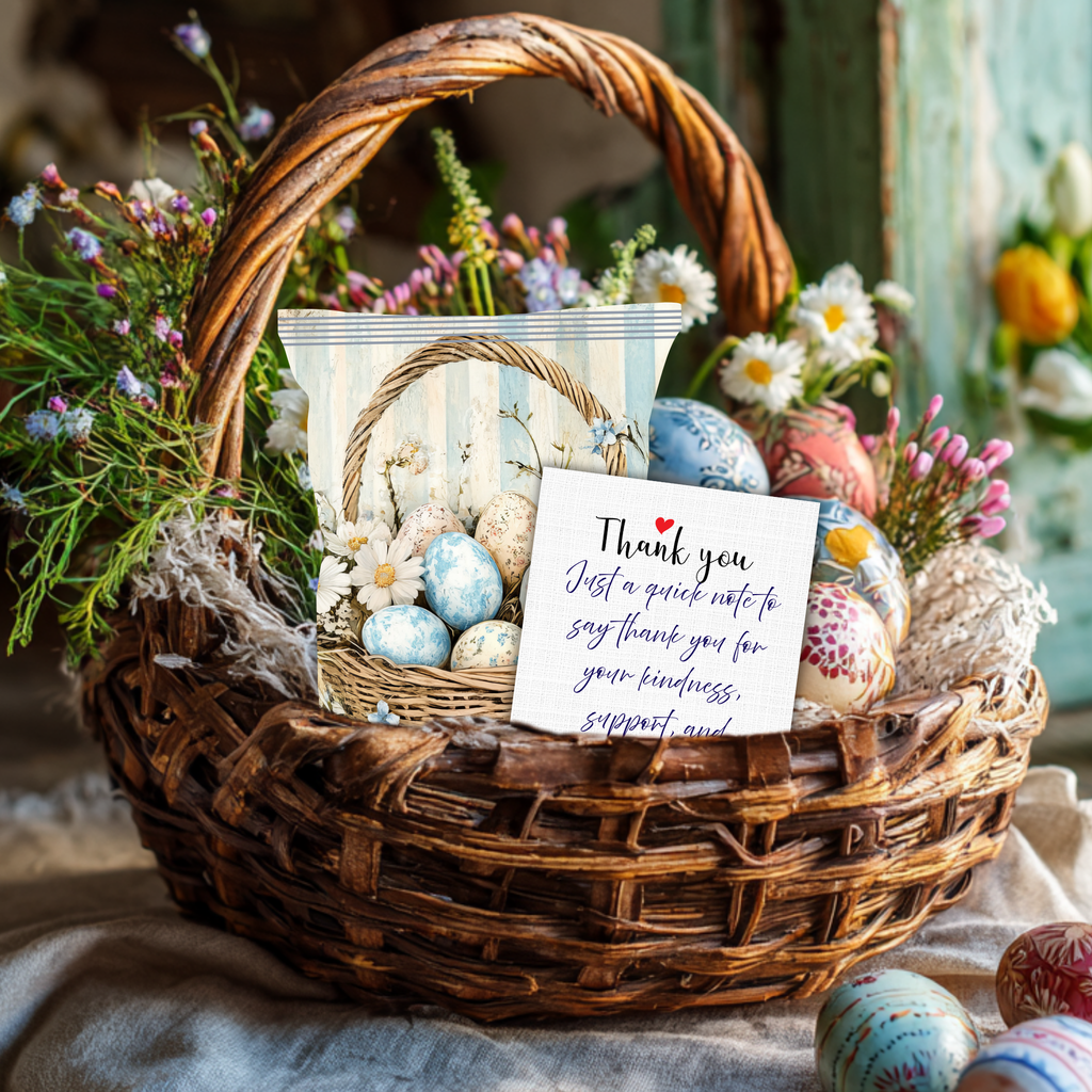 Printable Easter Chip Bag Wrapper – DIY Easter Party Favor – Spring Easter Basket Treat