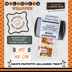 Custom Halloween Digital Candy Bar Wrapper | Printable Candy Bar Covers | Instant Download for Trick-or-Treat Party Favors | Fits 1.55 oz Hershey's Chocolate Bar