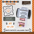 Sweeter Than Candy Halloween Chocolate Bar Wrapper | Cute Ghost & Spider Web Design | Printable Party Favor for Kids and Adults