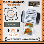 Custom Halloween Digital Candy Bar Wrapper | Printable Candy Bar Covers | Instant Download for Trick-or-Treat Party Favors | Fits 1.55 oz Hershey's Chocolate Bar