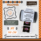 Custom Halloween Digital Candy Bar Wrapper | Printable Candy Bar Covers | Instant Download for Trick-or-Treat Party Favors | Fits 1.55 oz Hershey's Chocolate Bar