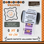Custom Halloween Digital Candy Bar Wrapper | Printable Candy Bar Covers | Instant Download for Trick-or-Treat Party Favors | Fits 1.55 oz Hershey's Chocolate Bar
