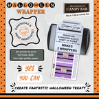 Custom Halloween Digital Candy Bar Wrapper | Printable Candy Bar Covers | Instant Download for Trick-or-Treat Party Favors | Fits 1.55 oz Hershey's Chocolate Bar